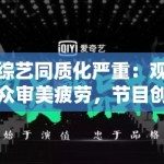 综艺同质化严重：观众审美疲劳，节目创新路在何方？